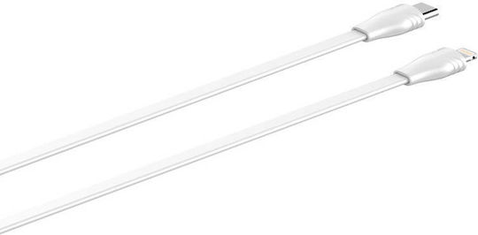 Ldnio LC131I Flat la Cablu Lightning Alb 1m