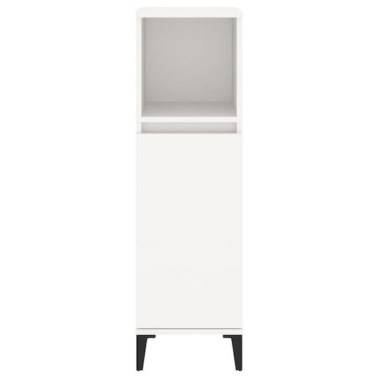 vidaXL Bathroom Cabinet L30xW30xH100cm White