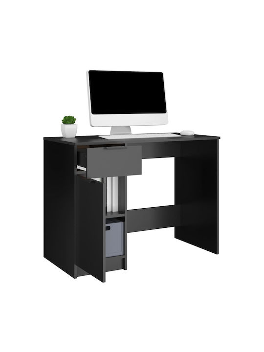 Schreibtisch Holz Schwarz 100x50x75cm