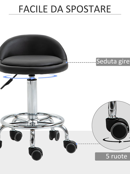 Office Stool Black 38x38x72cm