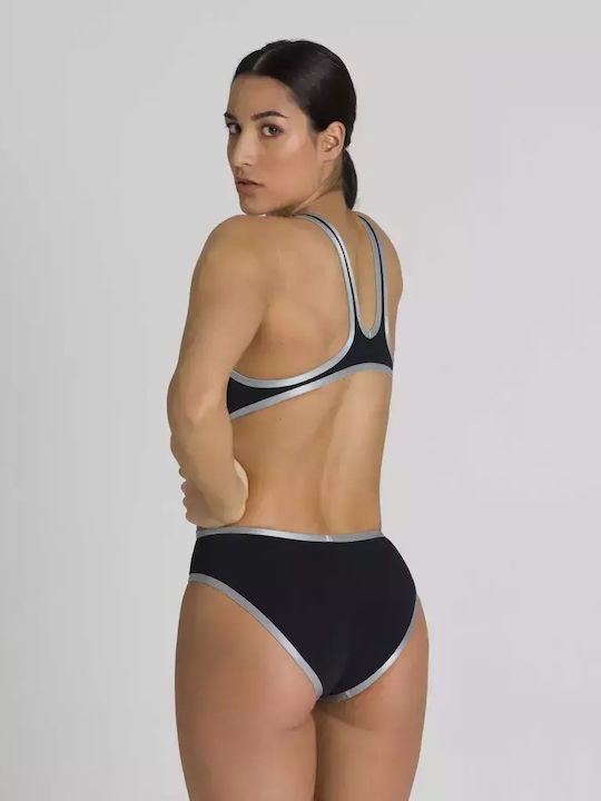 One-Piece Swimsuit with Cutouts Black