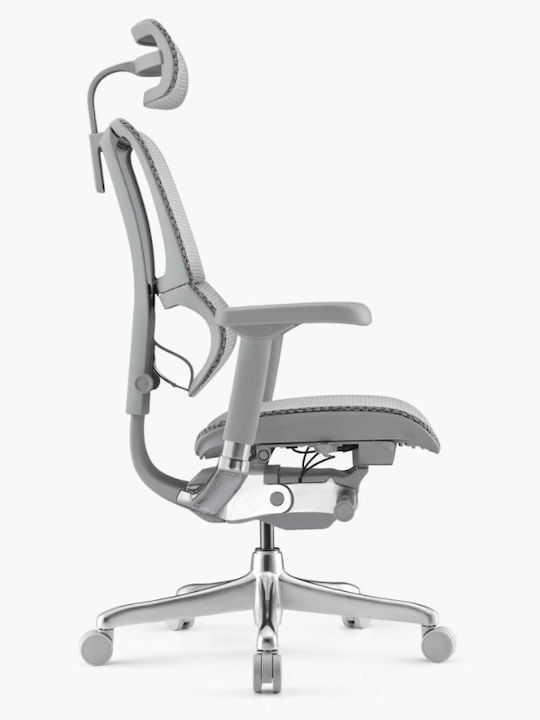 Ergohuman iOO Advanced Καρέκλα Γραφείου με Ανάκλιση και Ρυθμιζόμενα Μπράτσα Γκρι