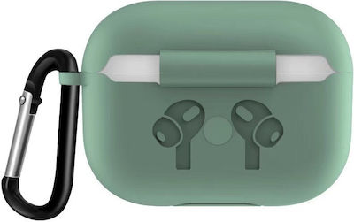 Hülle Silikon mit Haken in Grün Farbe für Apple AirPods Pro