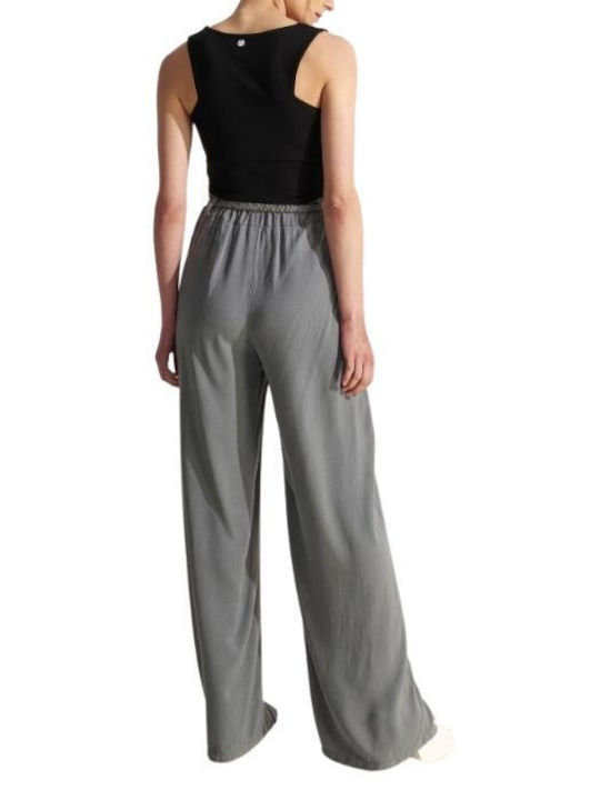 Ale - The Non Usual Casual Women's Fabric Trousers Gray