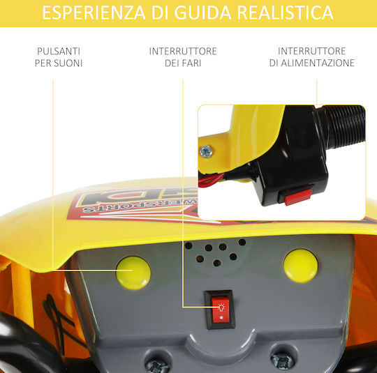 Motocicletă pentru copii Inspirat Electrică Galben