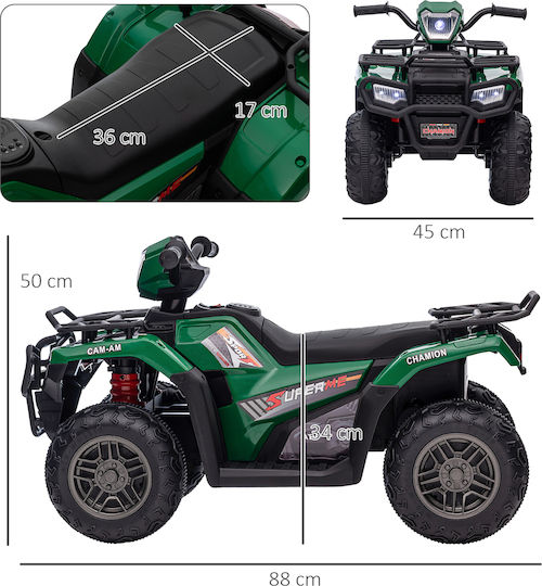 Παιδική Γουρούνα Ηλεκτροκίνητη 12 Volt Πράσινη για 3+ ετών