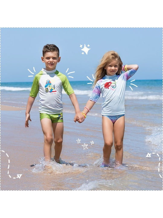 Slipstop Бански Little Mermaid UV Shirt Детски Бански Блуза Розов