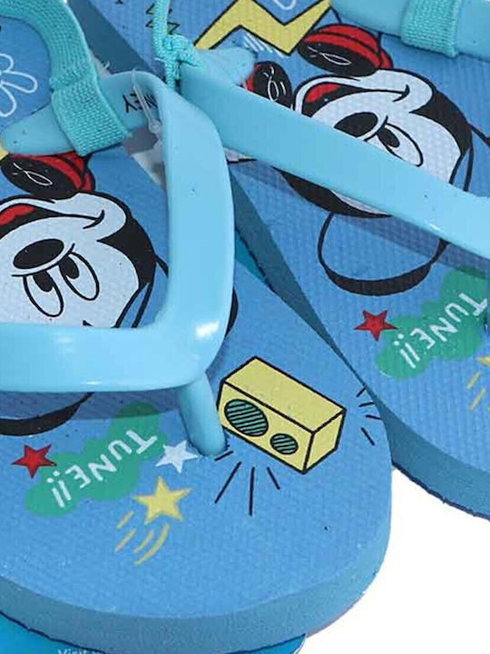 Kids' Flip Flops Mickey Light Blue Mickey