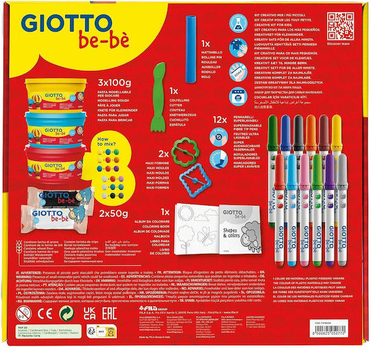Giotto Knete Spiel-Set Kreativ Modellieren & Bemalen für 3+ Alter 5 Stück