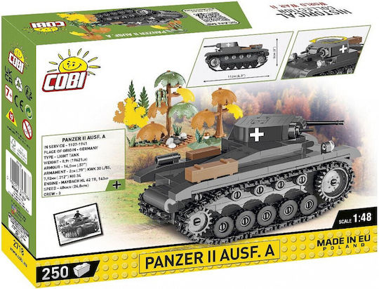 Cobi Building Blocks Historical Collection WWII Panzer II Ausf A for 7+ Years 250 Pieces