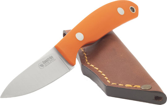 Casstrom Safari Mini Hunter Stabilised G10 Μαχαίρι Πορτοκαλί σε Δερμάτινη Θήκη