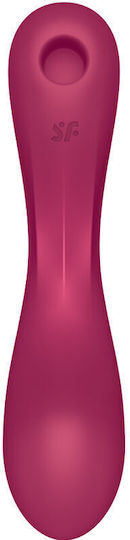 Satisfyer Curvy Trinity 1 Аспиратор Вагина с вибрация Вмъкващ се троен въздушен вибратор Pule Червен 1бр