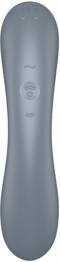 Satisfyer Curvy Trinity 1 Аспиратор Вагина с вибрация Вмъкващ се троен въздушен вибратор Pule Сив 1бр