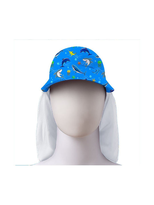 Slipstop Kids' Hat Jockey Fabric Sunscreen Blue