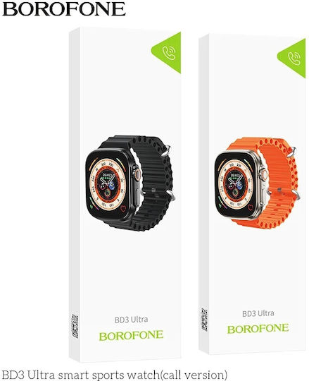 Borofone BD3 Ultra Smartwatch με Παλμογράφο (Χρυσό)