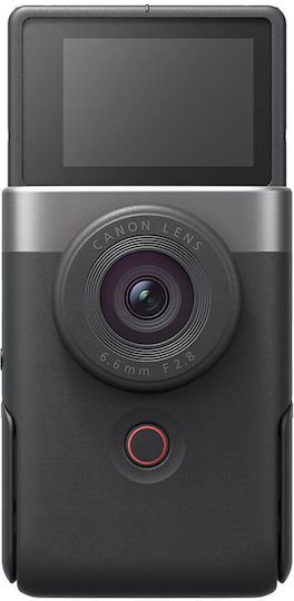 Canon Βιντεοκάμερα Powershot V10 Advanced Vlogging Kit Silber @ 30fps Αισθητήρας CMOS με Οθόνη Αφής 2" και HDMI / WiFi