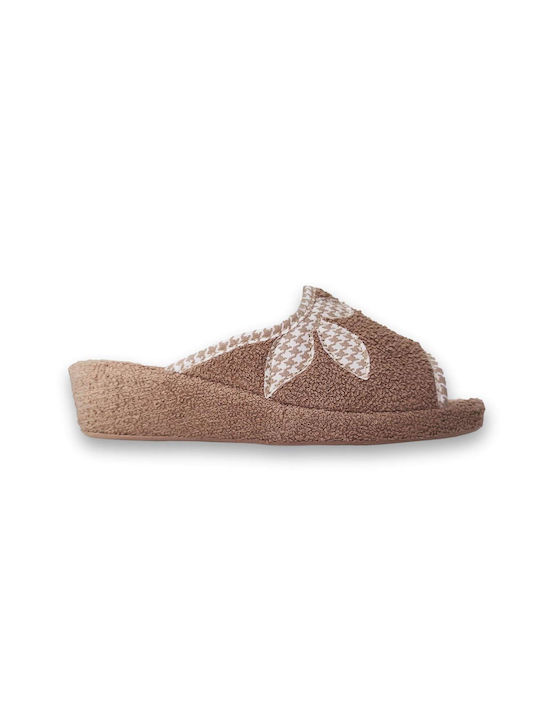 Women's Slippers Slippers Slipper with heel 3ROSE 0197 in beige color