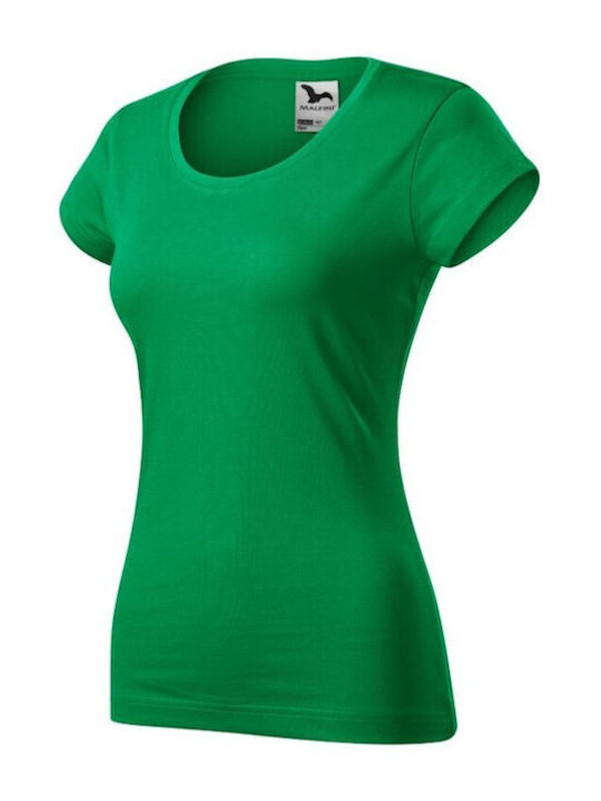 Malfini Femeiesc Tricou Promotional Mânecă Scurtă în Verde Culore