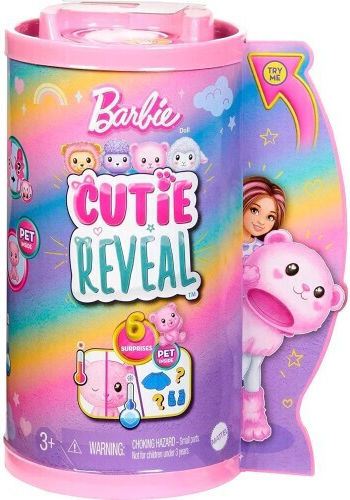 Barbie Teddy Bear Doll Cutie Reveal for 3+ years+ Years 13cm