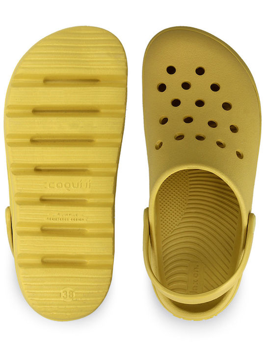 Coqui 6452 Femei Sabot Galbene