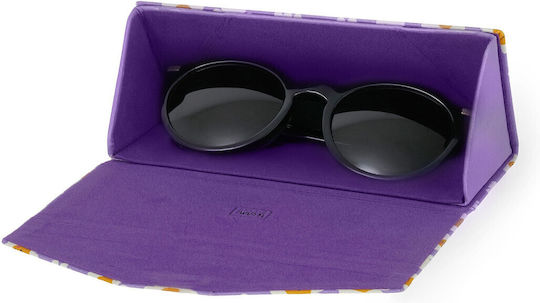 Legami Milano Daisy Foldable Eyeglass Case with Magnetic Closure Purple