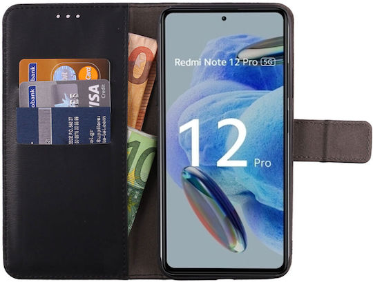 Volte-Tel Book Δερματίνης Μαύρο (Redmi Note 12 Pro 5G)