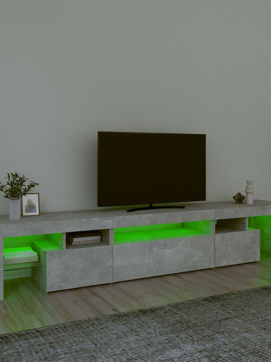 Телевизионно Мебелче с LED Осветление Сиво Д215xДл36.5xВ40см
