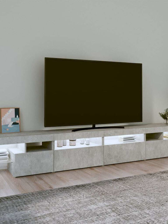 TV-Ständer mit LED-Beleuchtung Grau M260xT36.5xH40cm