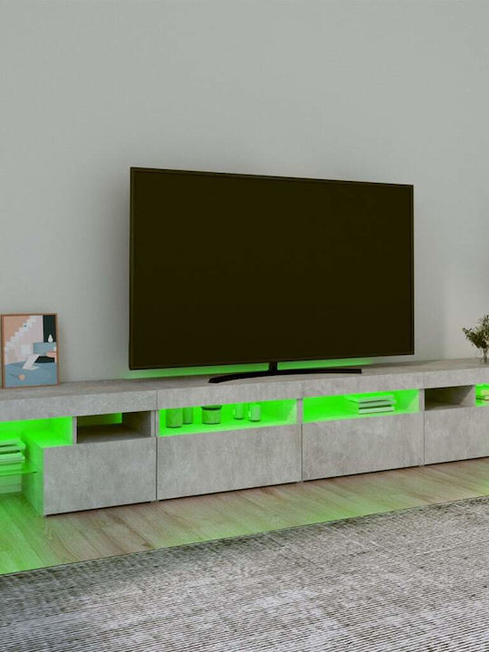 TV-Ständer mit LED-Beleuchtung Grau M260xT36.5xH40cm