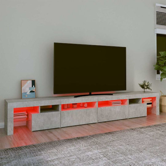 TV Stand with LED Lighting Gray L260xD36.5xH40cm