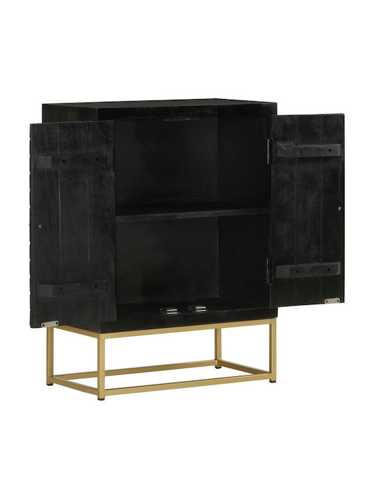 Мебели за съхранение Черно / златно 55x30x75см
