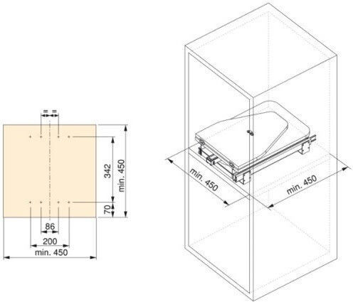 Emuca Emuca Zusammenklappbares Bügelbrett für Dampfbügeleisen 81x30cm
