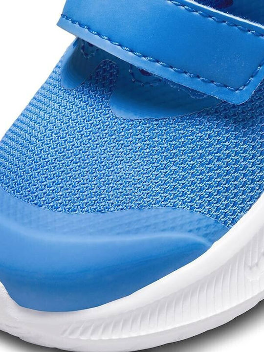 Star Runner 3 Kids Sports Shoes Running with Hoop & Loop Closure Light Blue