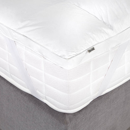 Hauz Mattress Topper Royal King Size Polyester with Elastic Straps 200x200cm