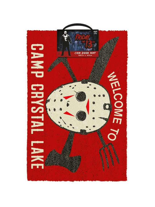 Pyramid International Covor de Intrare Antiderapant Friday the 13th Camp Crystal Roșu 40x60buc