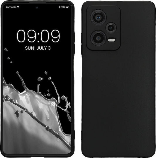 KWmobile Back Cover Σιλικόνης Matte Black (Redmi Note 12 Pro / Poco X5 Pro)