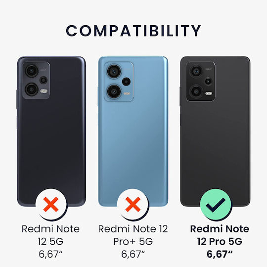 KWmobile Back Cover Σιλικόνης Matte Black (Redmi Note 12 Pro / Poco X5 Pro)