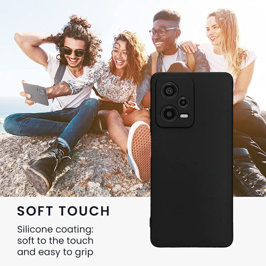 KWmobile Back Cover Σιλικόνης Matte Black (Redmi Note 12 Pro / Poco X5 Pro)