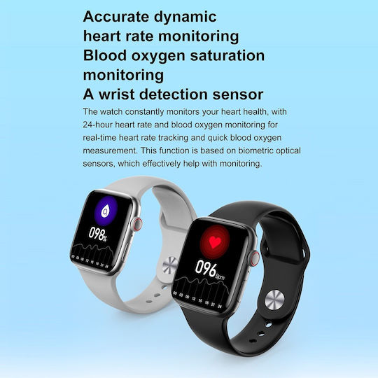 NO.1 DT8 Mini Smartwatch (Γκρι)