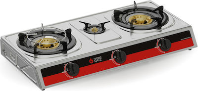 Thermogatz SSG 3 Liquid Gas Countertop Triple Burner Inox