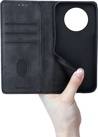 Sonique Vintage Magnet Book Δερματίνης Μαύρο (Honor Magic4 Lite 5G)
