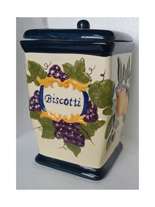 Melina's Collection Ceramic Cookie Jar Multicolour 15x16x28cm