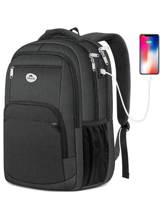 Matein Τσάντα Πλάτης για Laptop 15.6" σε Μαύρο χρώμα 1331