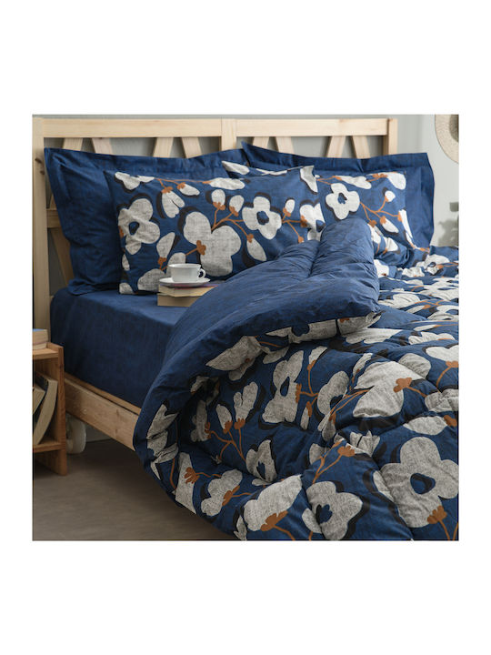 Charalambidis Textiles Duvet Cover Queen 220x240 Watercolor Blue