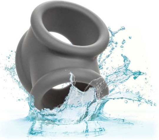 Calexotics Alpha Precision Cock Ring Schwanz & Hoden Silikon Gray
