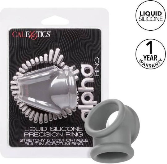 Calexotics Alpha Precision Cock Ring Schwanz & Hoden Silikon Gray