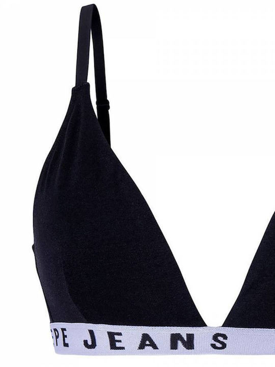 Pepe Jeans Logo B Bralette Σουτιέν Μαύρο