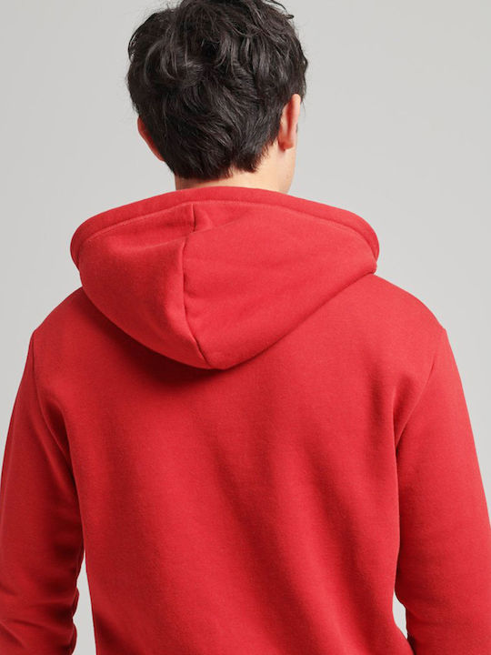 Red Hooded Cardigan
