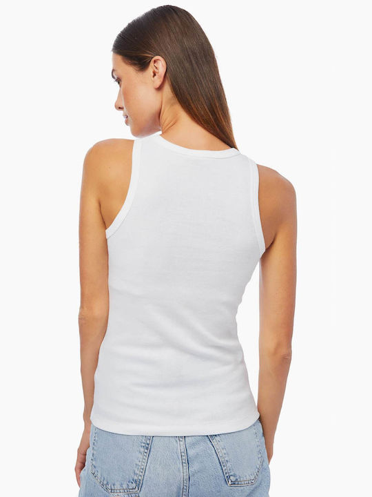 Minerva Women's Sleeveless Cotton T-Shirt White