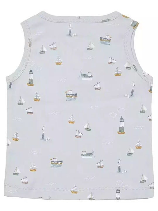 Little Dutch Kids Blouse Sleeveless Light Blue Sailors Bay